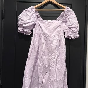 Selkie Lavender Puff Sleeve Jumpsuit